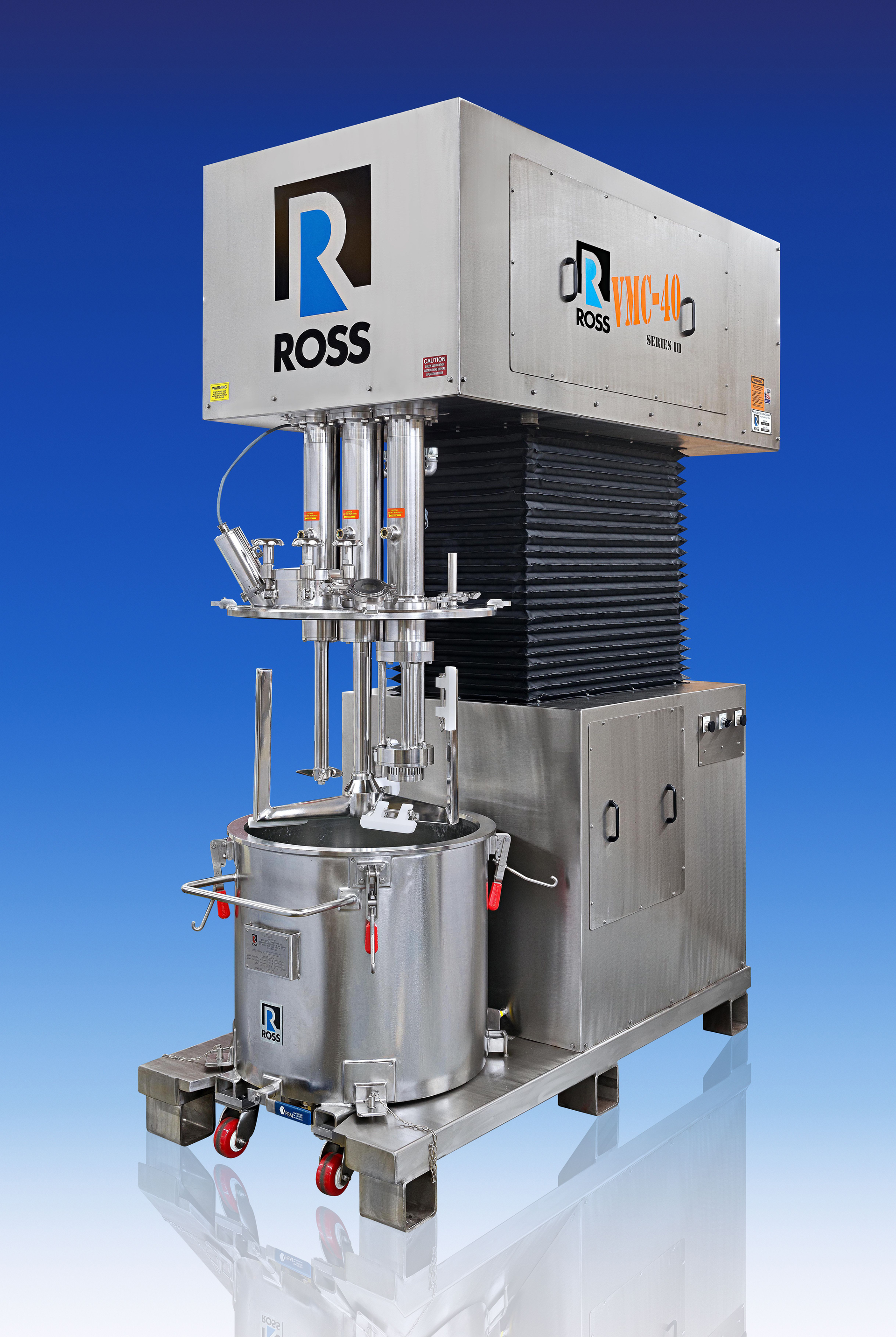 The VMC-40S is designed for full vacuum operation with an internal pressure of up to 5 pounds per square inch gauge.