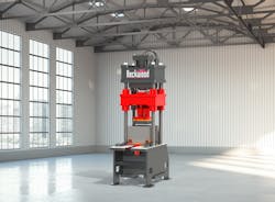 Beckwood Press Co. was awarded a contract to build two custom hydraulic presses for a contract manufacturer of medical device components, including a 110-ton, four-post compression molding machine for R&D. Beckwood Press Co. was awarded a contract to build two custom hydraulic presses for a contract manufacturer of medical device components, including a 110-ton, four-post compression molding machine for R&D.
