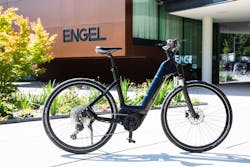 Using its watermelt fluid injection technology, Engel can injection mold thermoplastic-composite frames for e-bikes.