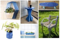 Re:3D&apos;s 3-D printers can be used to make a wide variety of plastic products, including chairs, tables and planters.