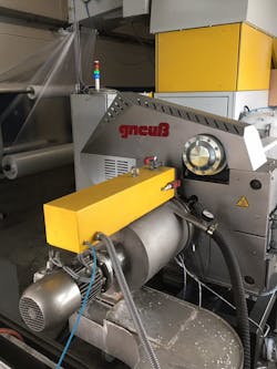 Gneuss RSFgenius screen changers are finding a new market among blown film processors wanting to recycle production waste. Gneuss RSFgenius screen changers are finding a new market among blown film processors wanting to recycle production waste.