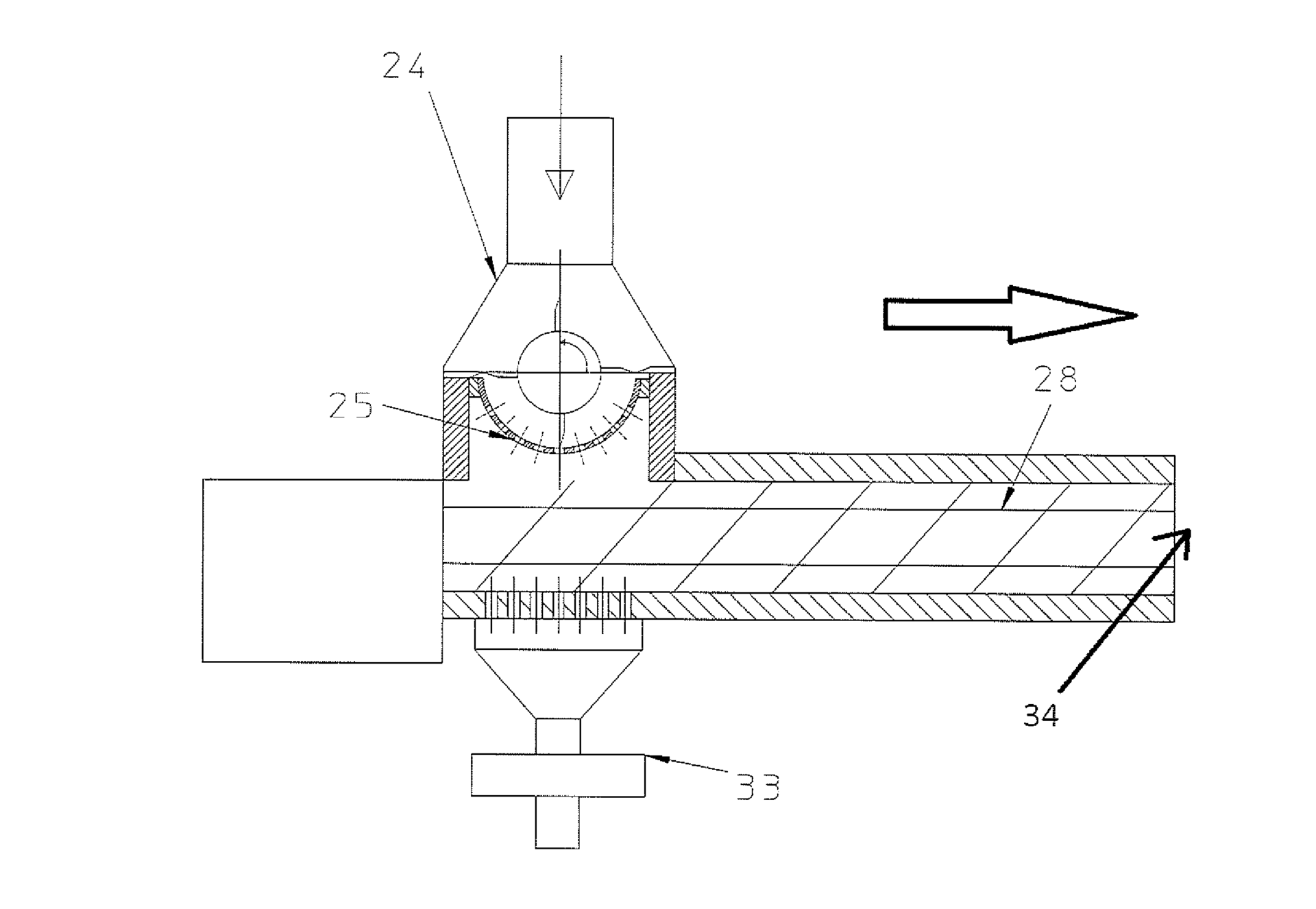 The patent includes a grinding mill affixed to the feed opening of an extruder in the film production line.