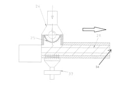 The patent includes a grinding mill affixed to the feed opening of an extruder in the film production line. The patent includes a grinding mill affixed to the feed opening of an extruder in the film production line.