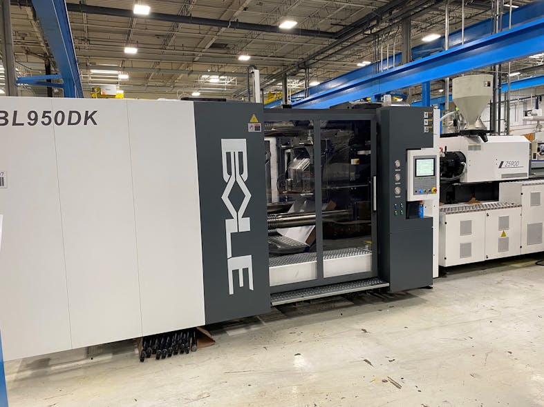A Bole 950 DK-series machine set up in Lewis Plastics Co. Inc.&rsquo;s factory in Addison, Ill.