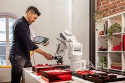 Designed to work alongside humans, ABB’s GoFa and Swifti cobots offer higher payloads and faster speeds than have been available on previous ABB cobot models. Designed to work alongside humans, ABB’s GoFa and Swifti cobots offer higher payloads and faster speeds than have been available on previous ABB cobot models.