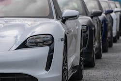 The Porsche Taycan is the first mass-produced electric car from Porsche. The Porsche Taycan is the first mass-produced electric car from Porsche.