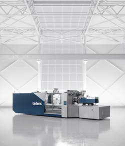 The Neo.Ms line is designed for multi-material molding, with clamping forces ranging from 970 to 2,116 tons. The machines have two opposing injection units as standard, and additional injection units can be added as required. The secondary unit rides behind the moving platen. The Neo.Ms line is designed for multi-material molding, with clamping forces ranging from 970 to 2,116 tons. The machines have two opposing injection units as standard, and additional injection units can be added as required. The secondary unit rides behind the moving platen.