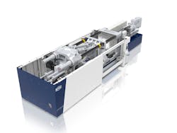 With the recent addition of its Netstal Elios 8800 and 10000 models to four other Elios presses, KraussMaffei has expanded the line’s range of clamping forces from 500 tons to 1,100 tons. Designed for high-volume production of thin-walled packaging, such as high-quality trays, cups, lids, buckets and plant pots, machines in the high-performance series feature fast dry-running cycles and dynamic injection speeds. With the recent addition of its Netstal Elios 8800 and 10000 models to four other Elios presses, KraussMaffei has expanded the line’s range of clamping forces from 500 tons to 1,100 tons. Designed for high-volume production of thin-walled packaging, such as high-quality trays, cups, lids, buckets and plant pots, machines in the high-performance series feature fast dry-running cycles and dynamic injection speeds.