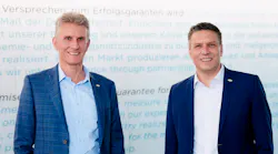 Ulrich Bartel, left, has been named the new president of Coperion, and Markus Parzer has ascended to president of Coperion’s polymer division.