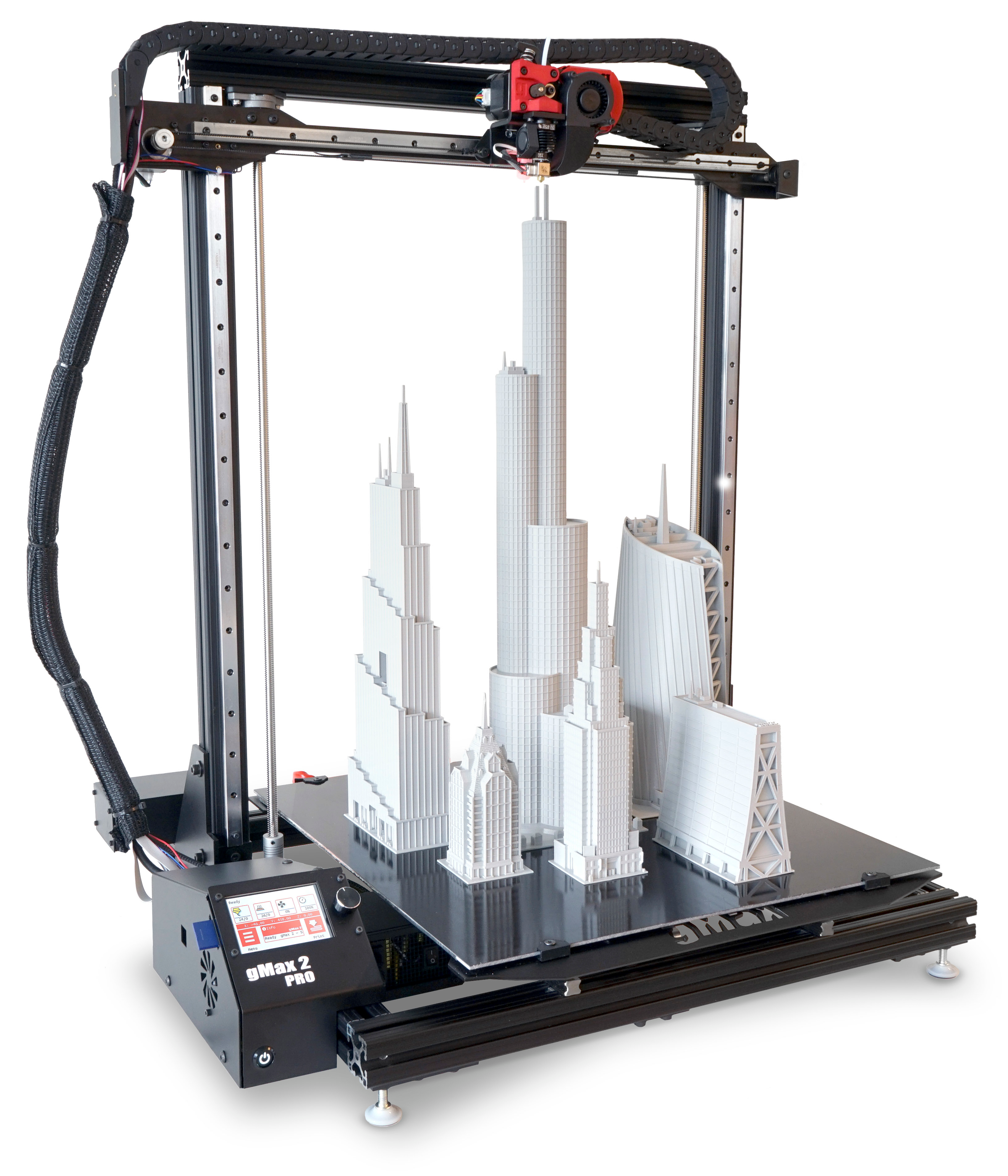 The GMax 2 PRO from gCreate uses fused deposition modeling technology.