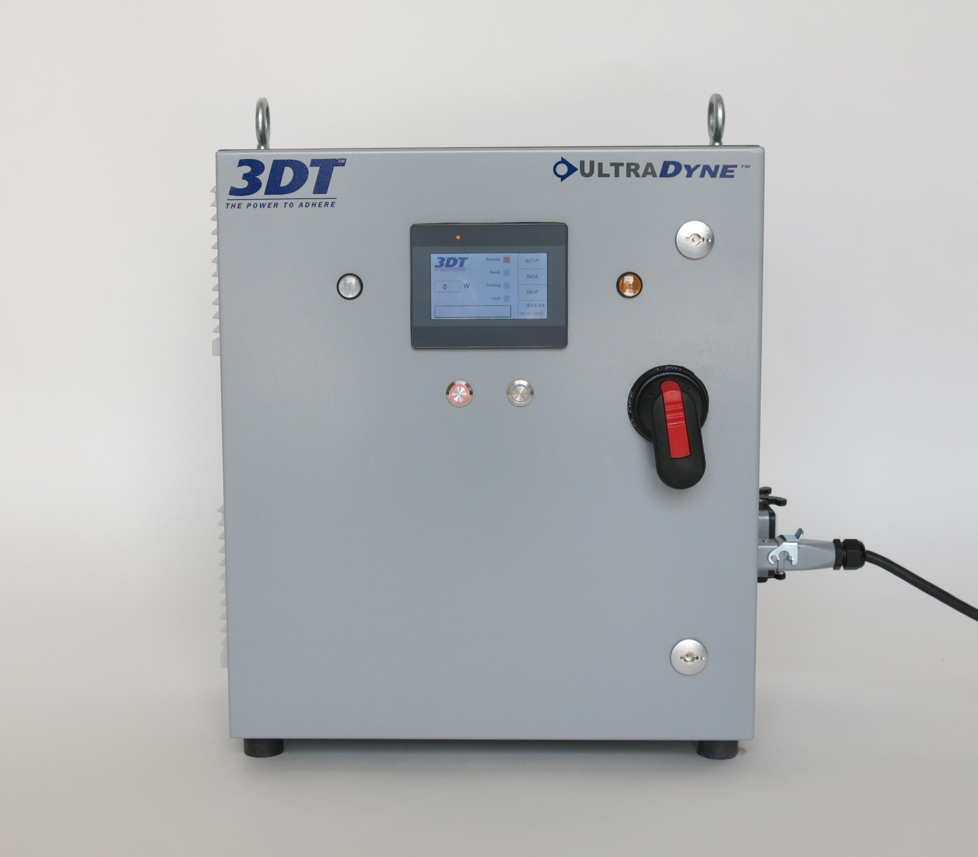 UltraDyne is a corona generator and electrode system used to improve the adhesion of ink on cups, tubs and tubes during high-speed printing processes.