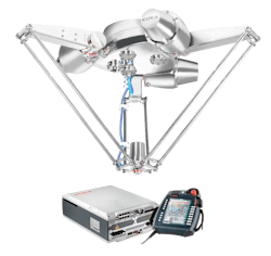 Kuka's KR 3 Delta D1200 HM comes with the KR C5 micro controller, which takes up less space and consumes less power than other controllers. Kuka's KR 3 Delta D1200 HM comes with the KR C5 micro controller, which takes up less space and consumes less power than other controllers.