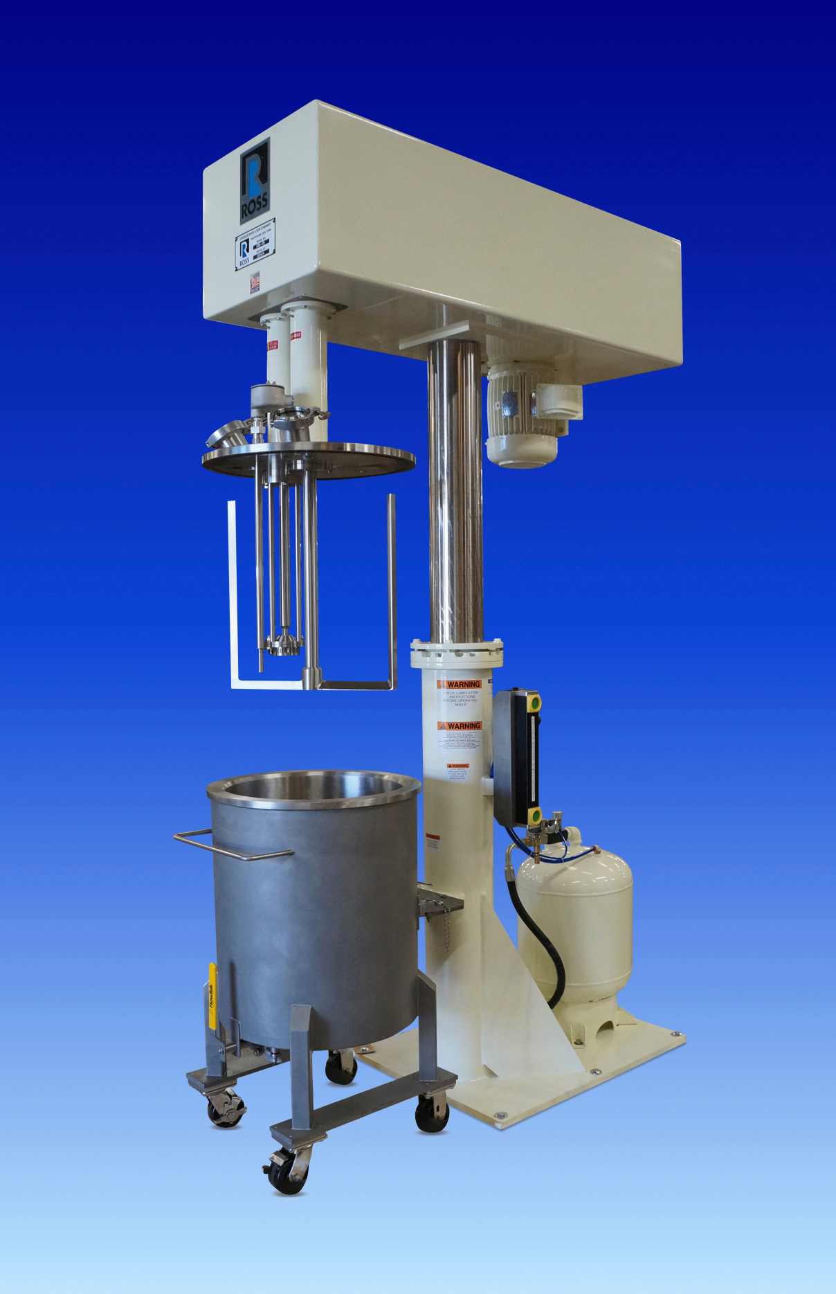 Charles Ross & Son&rsquo;s CDA-25 dual-shaft mixers features a two-wing anchor agitator and a high-shear rotor/stator.
