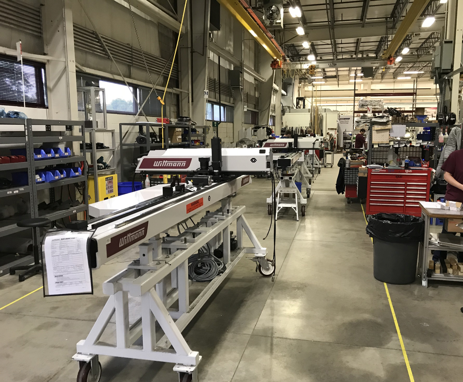 The robot assembly area at Wittmann Battenfeld's Torrington, Conn., headquarters