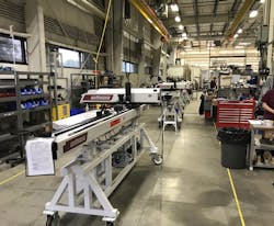 The robot assembly area at Wittmann Battenfeld's Torrington, Conn., headquarters The robot assembly area at Wittmann Battenfeld's Torrington, Conn., headquarters