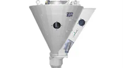 Conair's ScrapSaver fluff feeder can combine large volumes of reclaimed film scrap with virgin material and deliver the mix to an extruder for processing.