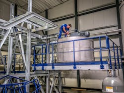 The hot-wash tower removes contaminants such as adhesives and labels and can be operated with or without caustic solution. The hot-wash tower removes contaminants such as adhesives and labels and can be operated with or without caustic solution.