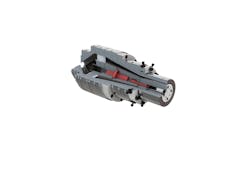 Milacron's new MPH die head is designed with twist-lock die retention that requires only a simple twist action to unseat the die bushing. Milacron's new MPH die head is designed with twist-lock die retention that requires only a simple twist action to unseat the die bushing.