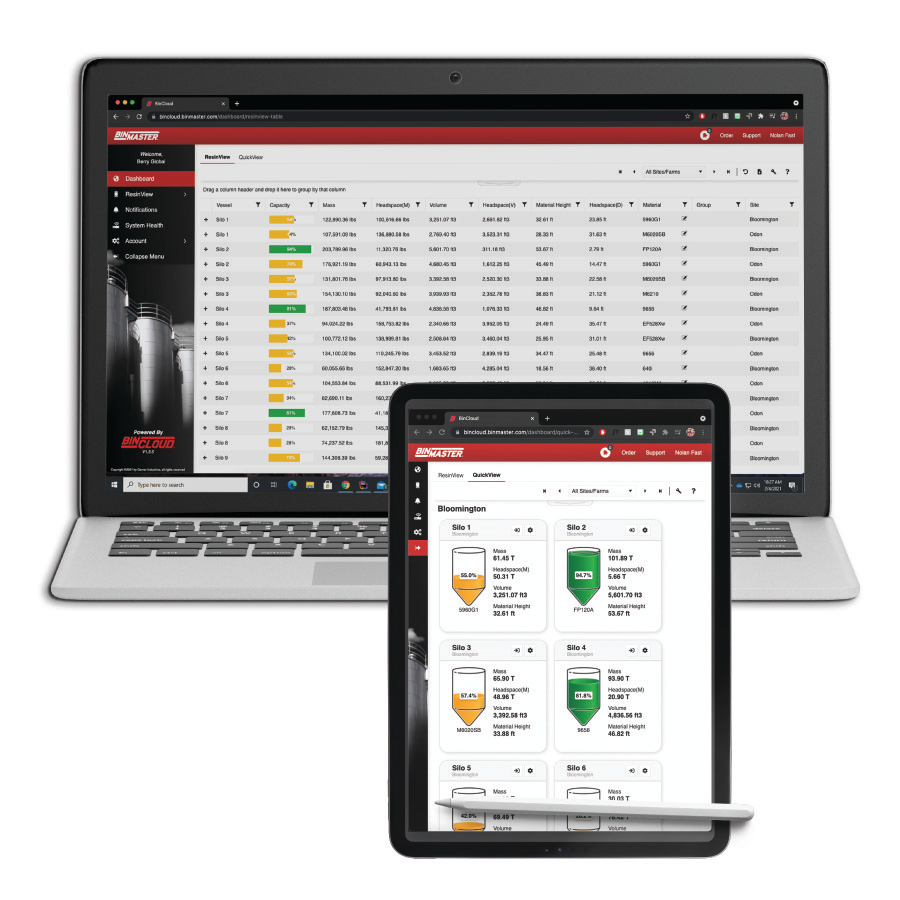 ResinView allows users to view inventory data from a control room, office or remote location, as well as share it with multiple plants, corporate headquarters and suppliers.