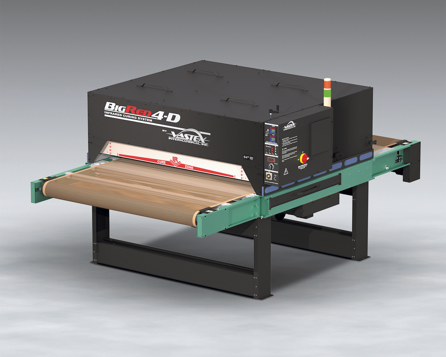 The BigRed 4D-54 has the widest conveyor belt in this line of infrared conveyor tunnel ovens.