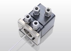 Designed primarily for fully wired and piped hot-runner systems, Hasco&apos;s 107940 needle-valve unit comes in a compact housing that contains a piston and connections.