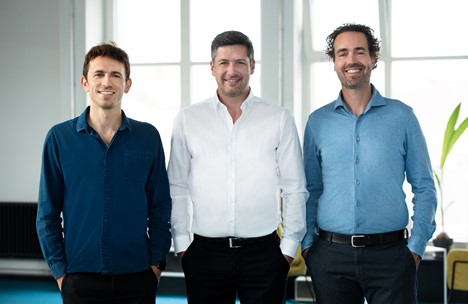 3YourMind CEOs and co-founders Aleksander Ciszek, left, and Stephan K&uuml;hr join Bas de Jong, the company's new chief commercial officer.