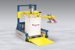 Operators can move pallets onto this low-profile filler from Flexicon, which makes it easy to fill bulk bags or multiple drums. Operators can move pallets onto this low-profile filler from Flexicon, which makes it easy to fill bulk bags or multiple drums.