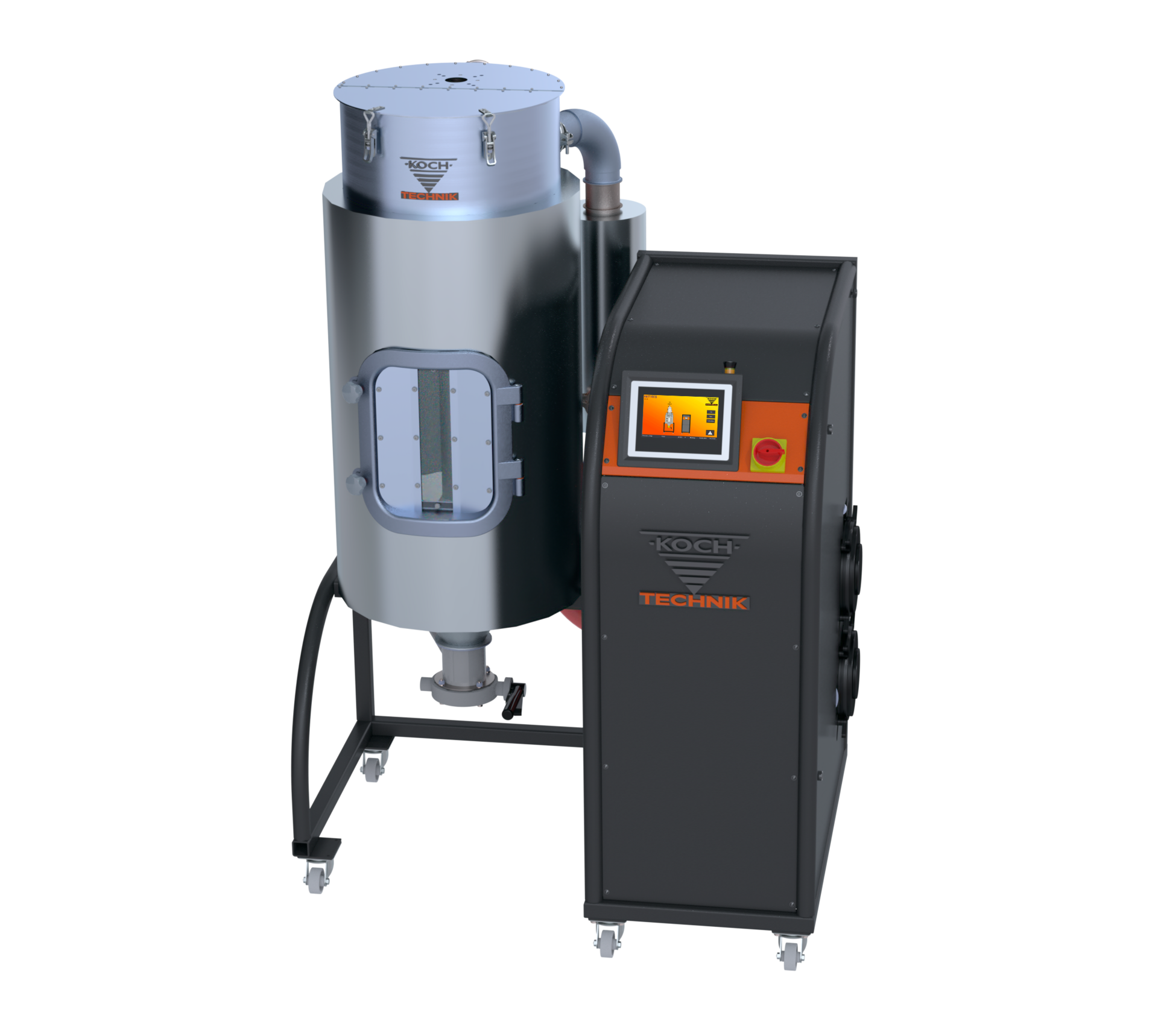 Koch-Technik&rsquo;s KKT line of mobile dry-air dryers are available in three models, with air throughputs ranging from 1,942 cubic feet per hour to 3,531 cubic feet per hour.