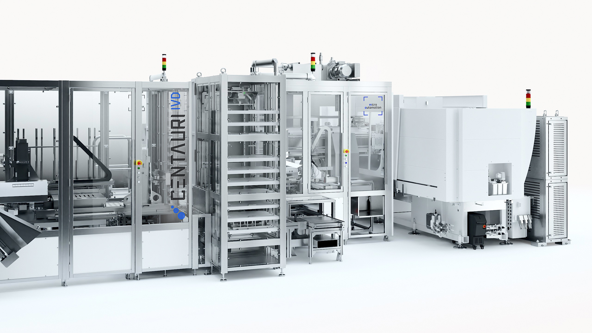 The Centauri IVD automation system can be extensively customized and has numerous integrated inspection features.