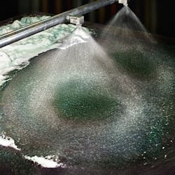 The stainless-steel nozzle creates a ring spray pattern of medium to large droplets and works well with liquids that contain particulates. The stainless-steel nozzle creates a ring spray pattern of medium to large droplets and works well with liquids that contain particulates.