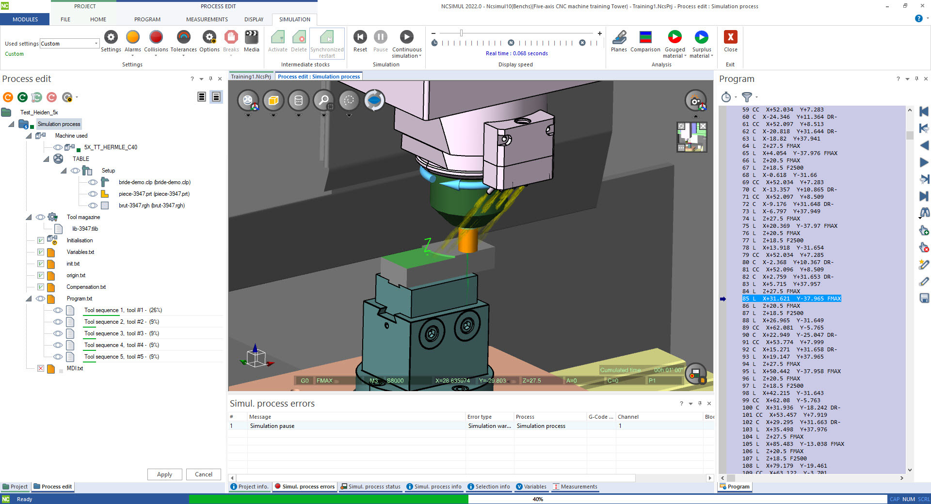 Hexagon's NCSimul 2022.0 software provides a digital twin of each machine, tool and material that it simulates.