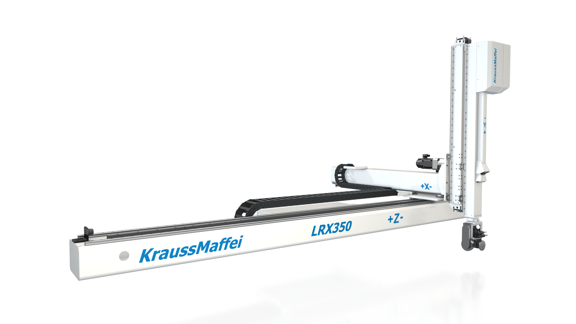 LRX linear robots can be used with all brands of injection molding machines, covering clamping forces ranging from 39 tons to 6,070 tons and performing tasks such as insertion, demolding and pick-and-place.