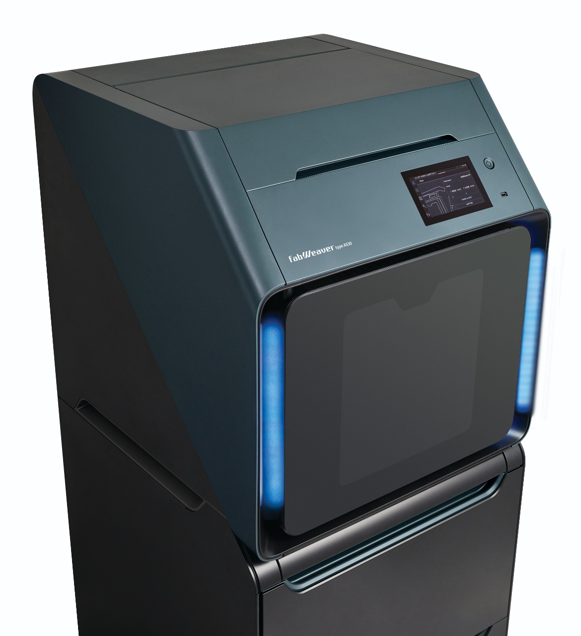 The type A530 3D printer from fabWeaver has dual nozzles, allowing it to print with two materials, or a building material and a support material.