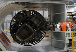 Simplay3's rotomolding machines produce large plastic toys, like playhouses and climbing structures for children. Simplay3's rotomolding machines produce large plastic toys, like playhouses and climbing structures for children.