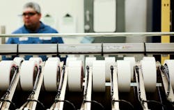 Entek manufactures battery separators using twin-screw extruders. The process involves the compounding of a polymer, typically ultra-high-molecular-weight PE, with a process oil or plasticizer. Depending on whether the end product is a lead-acid or lithium-ion battery, the material can contain silica as a filler. Entek manufactures battery separators using twin-screw extruders. The process involves the compounding of a polymer, typically ultra-high-molecular-weight PE, with a process oil or plasticizer. Depending on whether the end product is a lead-acid or lithium-ion battery, the material can contain silica as a filler.