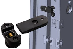 The compact device requires very little machining for installation and is placed flush with the outside of the mold base so that it doesn’t interfere with the tie bars. The compact device requires very little machining for installation and is placed flush with the outside of the mold base so that it doesn’t interfere with the tie bars.