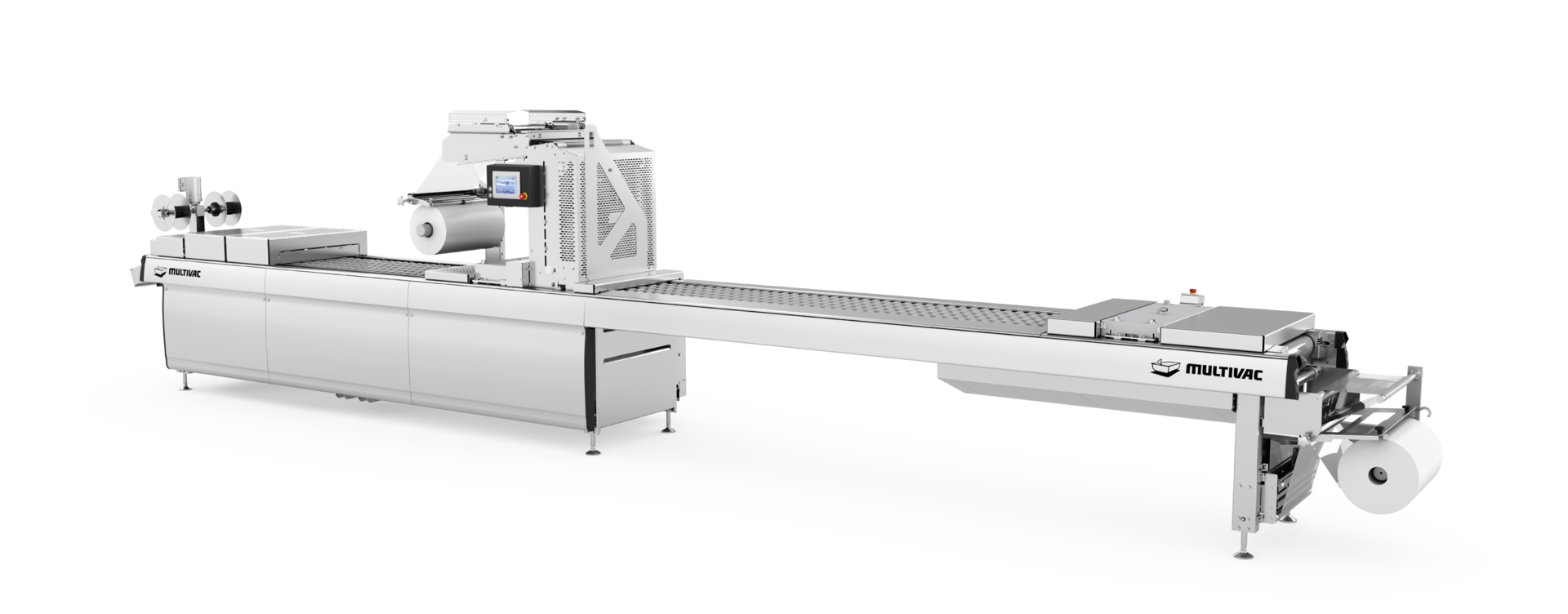 Multivac&rsquo;s new F 286 thermoforming packaging machine has loading and unloading areas that can be extended.