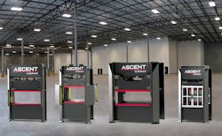 Beckwood's Ascent presses are available in 21 different frame sizes, and with tonnages from 30 tons to 500 tons. Beckwood's Ascent presses are available in 21 different frame sizes, and with tonnages from 30 tons to 500 tons.