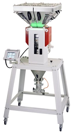 Wittmann supplied a Gravimax G14 similar to this one to custom molder Key Manufacturing LLC, Madison, Ind. Wittmann supplied a Gravimax G14 similar to this one to custom molder Key Manufacturing LLC, Madison, Ind.