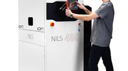 The Nils 480 selective laser sintering (SLS) printer can create complex geometries without support structures.