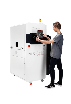 The Nils 480 selective laser sintering (SLS) printer can create complex geometries without support structures.
