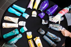 Limbitless uses a thermoformer to create custom sleeves that allow its Bionic Kids to express their unique personalities. Limbitless uses a thermoformer to create custom sleeves that allow its Bionic Kids to express their unique personalities.