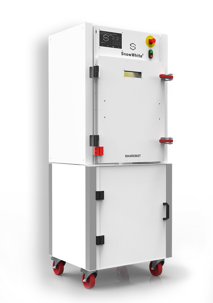 Sharebot has updated the software of the SnowWhite2 3D printer so that users can easily control the movement of the powder coater and each of the two powder distribution tanks through intuitive commands.