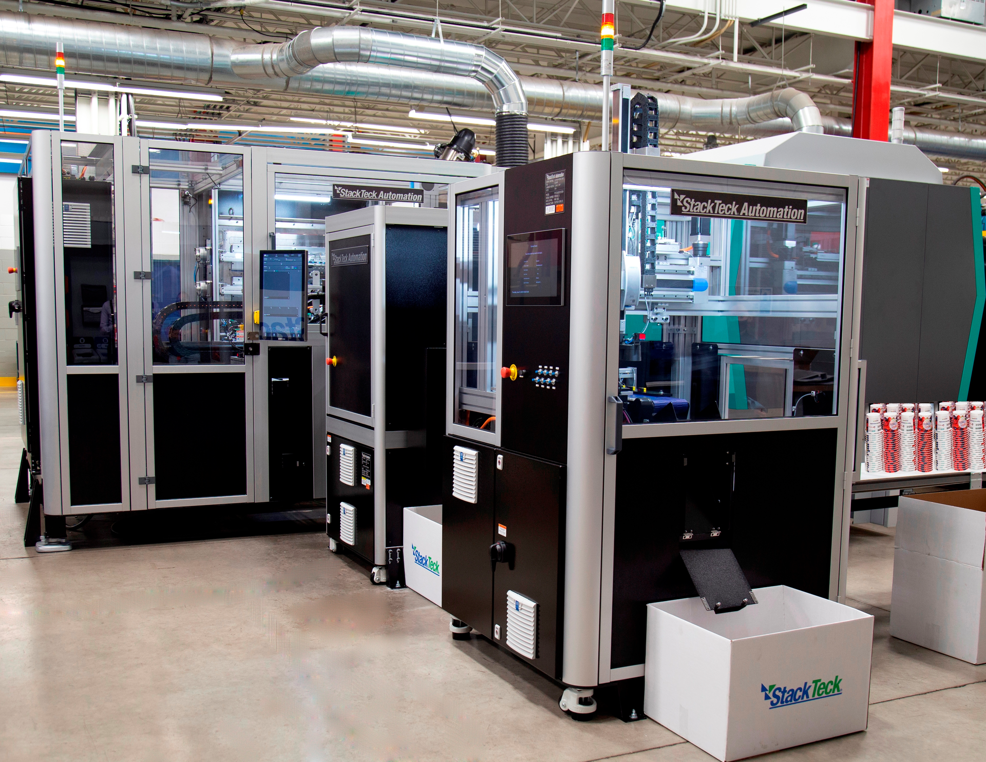 StackTeck is continuing its foray into automation with the development of systems that can perform in-mold labeling, as well as technologies for inspection and case packing.