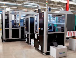 StackTeck is continuing its foray into automation with the development of systems that can perform in-mold labeling, as well as technologies for inspection and case packing. StackTeck is continuing its foray into automation with the development of systems that can perform in-mold labeling, as well as technologies for inspection and case packing.