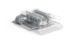 A Lamicor-CL laminator with mechatronic nip setting is the central element in Reifenhäuser's new extrusion coating line for producing lightweight film/nonwoven composites. A Lamicor-CL laminator with mechatronic nip setting is the central element in Reifenhäuser's new extrusion coating line for producing lightweight film/nonwoven composites.