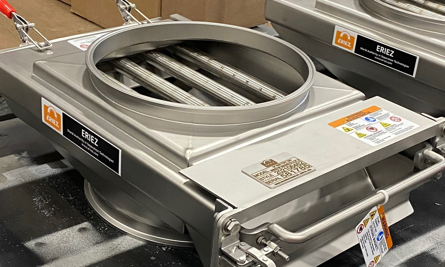 Eriez&rsquo;s round spout separators eliminate the need for square-to-round adapters on inlet and outlet ports and are a better fit where vertical space is limited than its standard units.