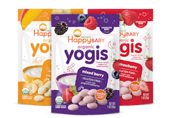 Using data from a life-cycle assessment that takes into account the cradle-to-grave environmental impacts of a package, from resource extraction to disposal, Happy Family Organics decided to cut down on the size of its Happy Baby Yogis fruit snacks. Using data from a life-cycle assessment that takes into account the cradle-to-grave environmental impacts of a package, from resource extraction to disposal, Happy Family Organics decided to cut down on the size of its Happy Baby Yogis fruit snacks.