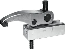 The clamps slide via an integral T-slot, which allows them to be fixed in the optimal position for each application. The clamps slide via an integral T-slot, which allows them to be fixed in the optimal position for each application.