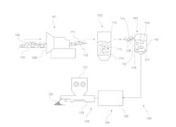 The patent application describes a process using solvent and high shear to extract pigments from plastic waste in a reactor. Heat and inert gases may also be introduced, and the solvent is extracted each cycle for reuse in the next cycle. The patent application describes a process using solvent and high shear to extract pigments from plastic waste in a reactor. Heat and inert gases may also be introduced, and the solvent is extracted each cycle for reuse in the next cycle.